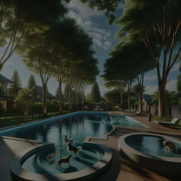 Comment concevoir une piscine qui s'adapte à tous les membres de la famille, y compris les animaux de compagnie ?