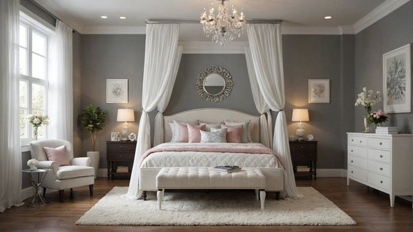 Décorez la chambre avec un magnifique lit baldaquin fille