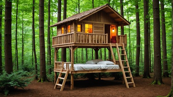 Lit cabane 90x190 : confort et aventure pour enfants