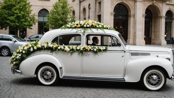 Fleurs décoration voiture mariage : idées et conseils élégants